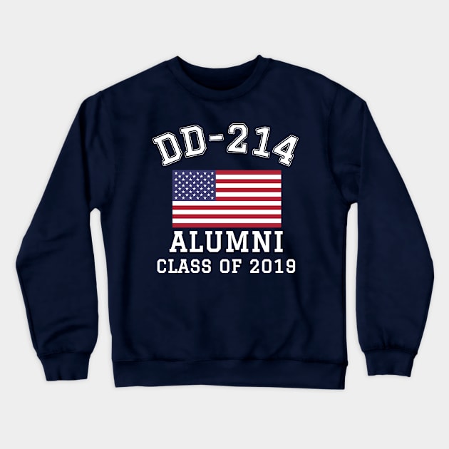 Patriotic DD-214 Alumni Class of 2019 Crewneck Sweatshirt by Revinct_Designs